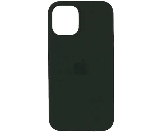 Чехол Silicone Case (AA) для Apple iPhone 12 Pro Max (6.7") Зеленый / Black Green