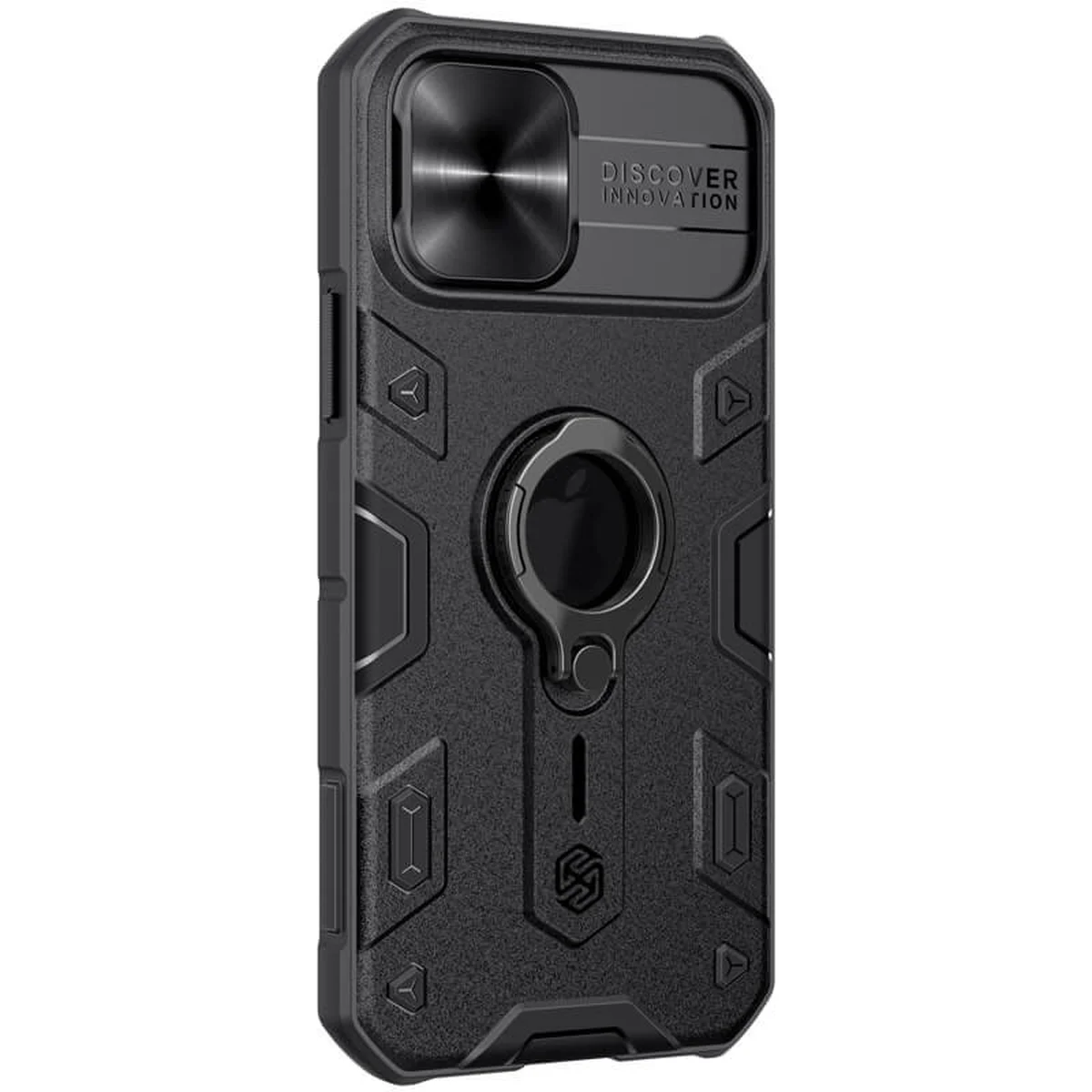TPU+PC чехол Nillkin CamShield Armor (шторка на камеру) для Apple iPhone 12 Pro Max (6.7") Черный