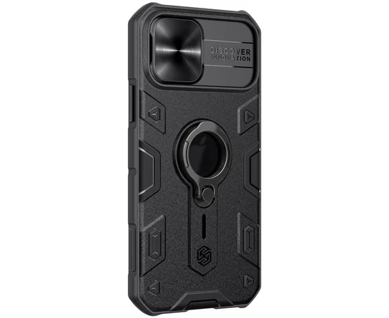 TPU + PC чохол Nillkin CamShield Armor (шторка на камеру) для Apple iPhone 12 Pro Max (6.7 ") Чорний