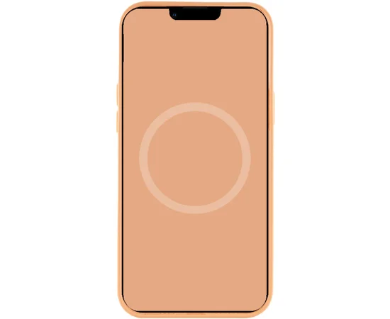 Чохол Silicone case (AAA) full with Magsafe and Animation для Apple iPhone 12 Pro Max (6.7 ") Помаранчевий / Cantaloupe