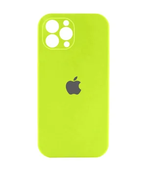 Чохол Silicone Case Full Camera Protective (AA) Apple iPhone 12 Pro Max (6.7") Кислотно-зелений / Acid Green