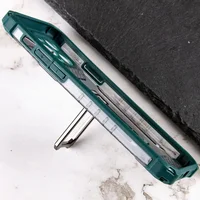 Ударопрочный чехол Transformer CrystalRing для Apple iPhone 12 Pro Max (6.7") Темно-зеленый