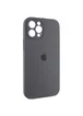 Чехол Silicone Case Full Camera Protective (AA) для Apple iPhone 12 Pro Max (6.7") Серый / Dark Gray / PVH