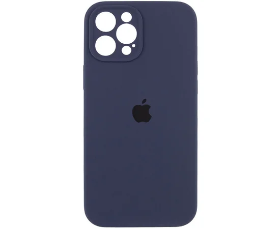 Чехол Silicone Case Full Camera Protective (AA) для Apple iPhone 12 Pro Max (6.7") Темно-синий / Midnight blue