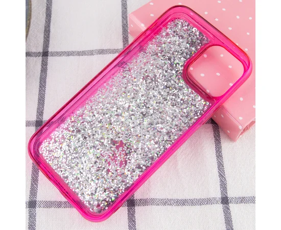 TPU+PC чехол Sparkle (glitter) для Apple iPhone 12 Pro Max (6.7") Малиновый
