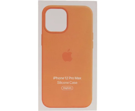 Чехол Silicone case (AAA) full with Magsafe and Animation для Apple iPhone 12 Pro Max (6.7") Оранжевый / Kumquat