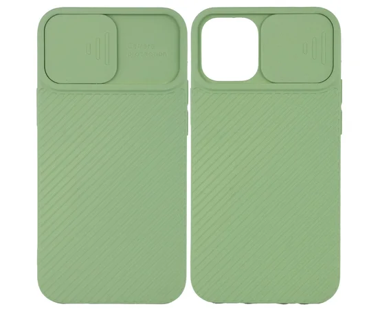 Чехол Camshield Square TPU со шторкой для камеры для Apple iPhone 12 Pro Max (6.7") Фисташковый