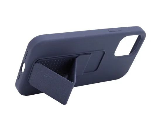 Чехол Silicone Case Hand Holder для Apple iPhone 12 Pro Max (6.7") Темно-синий / Midnight blue