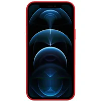 Кожаный чехол Leather Case (AAA) with MagSafe для Apple iPhone 12 Pro Max (6.7") Red