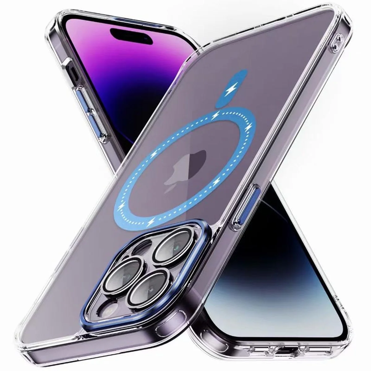 Чохол TPU+PC Colorful with MagSafe для Apple iPhone 12 Pro Max (6.7") Blue