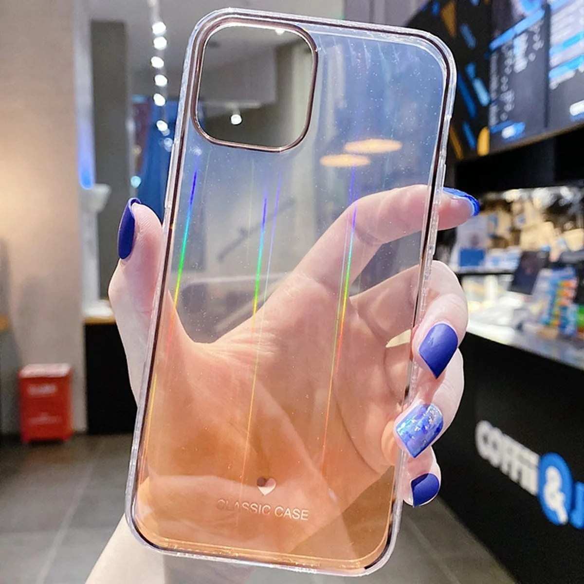 TPU+Glass чехол Aurora Classic для Apple iPhone 12 Pro Max (6.7") Оранжевый