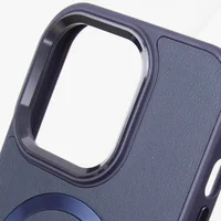 Кожаный чехол SnapCase with MagSafe для Apple iPhone 12 Pro Max (6.7") Dark Blue