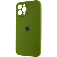 Чехол Silicone Case Full Camera Protective (AA) для Apple iPhone 12 Pro Max (6.7") Зеленый / Dark Olive