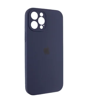 Чехол Silicone Case Full Camera Protective (AA) для Apple iPhone 12 Pro Max (6.7") Темно-синий / Midnight blue