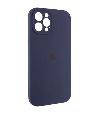 Чехол Silicone Case Full Camera Protective (AA) для Apple iPhone 12 Pro Max (6.7") Темно-синий / Midnight blue