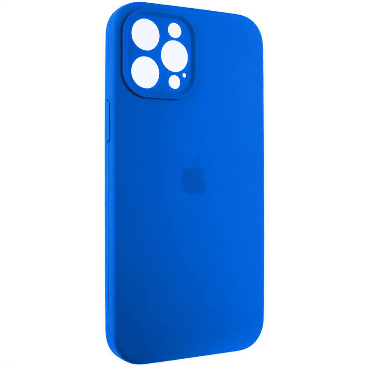 Чехол Silicone Case Full Camera Protective (AA) для Apple iPhone 12 Pro Max (6.7") Синий / Capri Blue