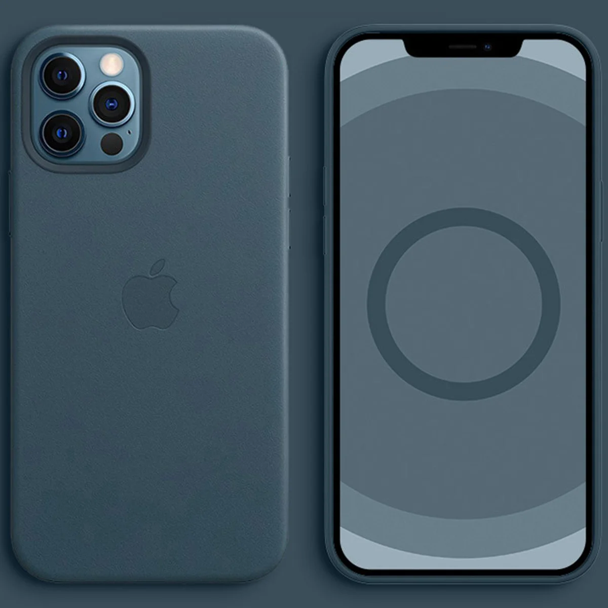 Шкіряний чохол Leather Case (AAA) з MagSafe and Animation для Apple iPhone 12 Pro Max (6.7") Indigo Blue