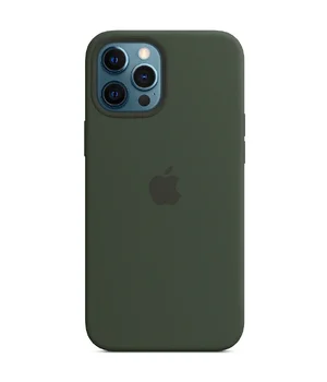 Чохол Silicone case (AAA) full with Magsafe and Animation для Apple iPhone 12 Pro Max (6.7 ") Зелений / Cyprus Green