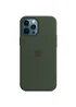 Чехол Silicone case (AAA) full with Magsafe and Animation для Apple iPhone 12 Pro Max (6.7") Зеленый / Cyprus Green
