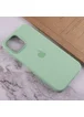 Чехол Silicone case (AAA) full with Magsafe and Animation для Apple iPhone 12 Pro Max (6.7") Зеленый / Pistachio