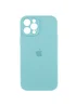 Чохол Silicone Case Full Camera Protective (AA) Apple iPhone 12 Pro Max (6.7") Бірюзовий / Marine Green