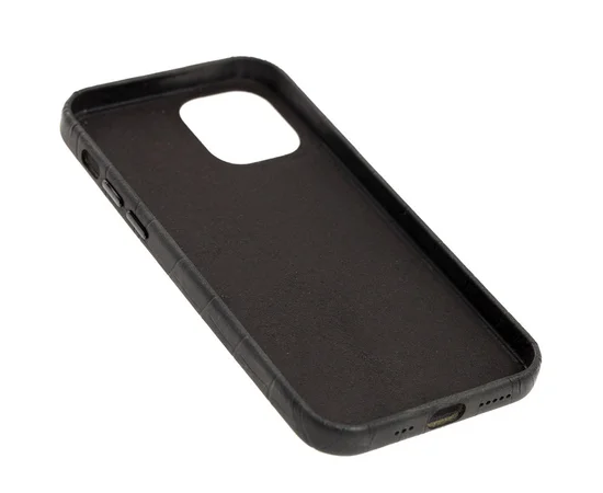 Кожаный чехол Croco Leather для Apple iPhone 12 Pro Max (6.7") Black