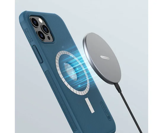 Чехол Nillkin Matte Magnetic Pro для Apple iPhone 12 Pro Max (6.7") Синий / Blue