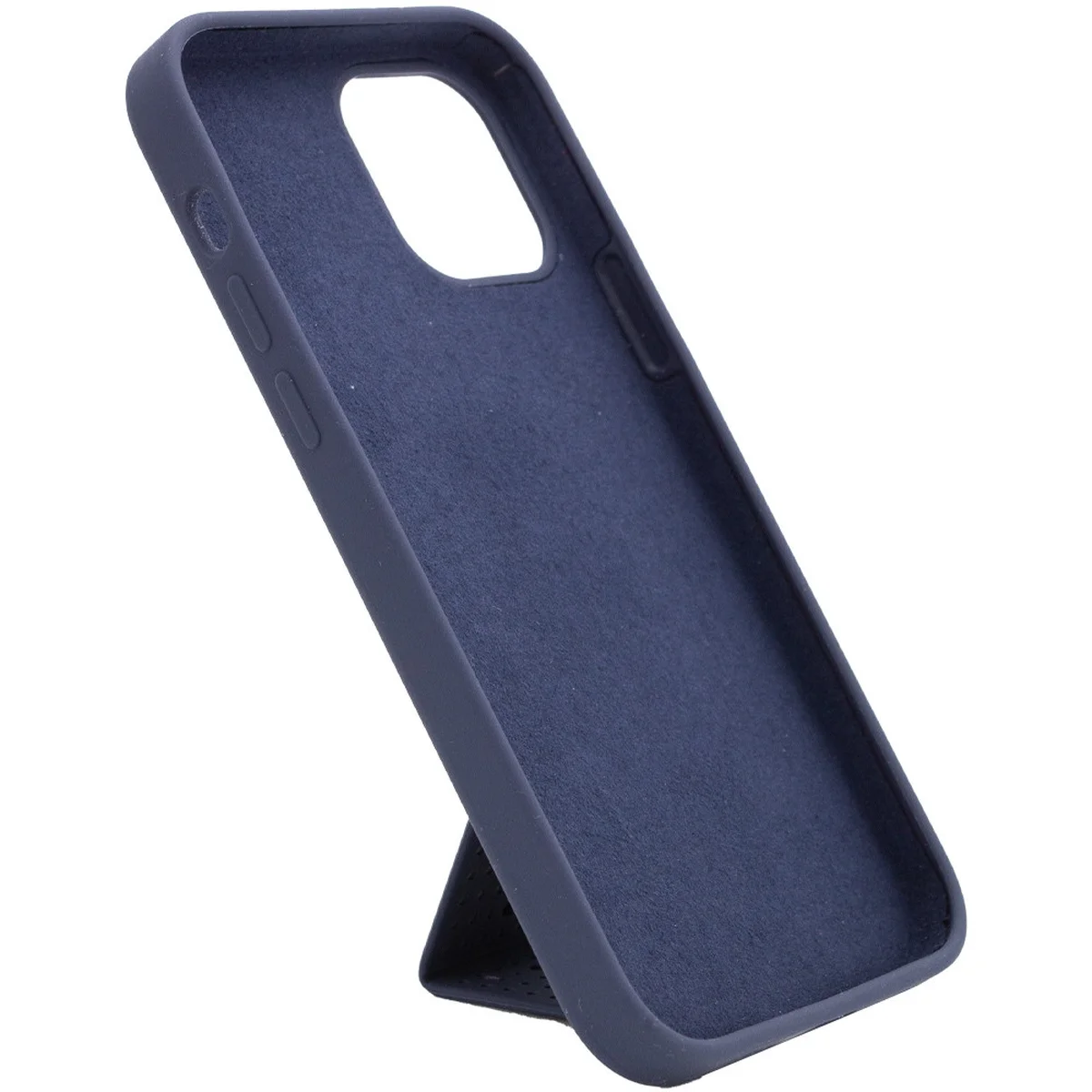 Чехол Silicone Case Hand Holder для Apple iPhone 12 Pro Max (6.7") Темно-синий / Midnight blue