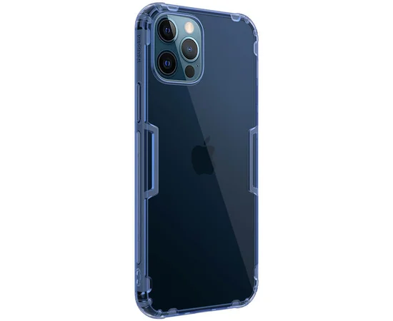 TPU чехол Nillkin Nature Series для Apple iPhone 12 Pro Max (6.7") Синий (прозрачный)