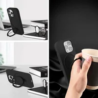 Чехол Silicone Case Full Protective NO LOGO with Ring для Apple iPhone 12 Pro Max (6.7") Black