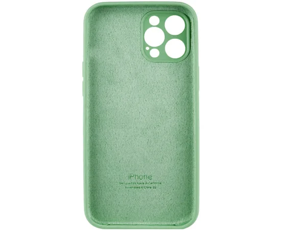 Чохол Silicone Case Full Camera Protective (AA) Apple iPhone 12 Pro Max (6.7") Зелений / Pistachio