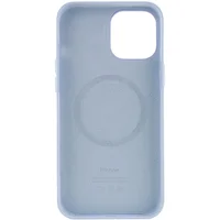Чехол Silicone case (AAA) full with Magsafe and Animation для Apple iPhone 12 Pro Max (6.7") Голубой / Cloud Blue