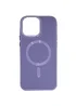 Кожаный чехол Bonbon Leather Metal Style with MagSafe для Apple iPhone 12 Pro Max (6.7") Серый / Lavender