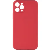 Силиконовый чехол Candy Full Camera для Apple iPhone 12 Pro Max (6.7") Красный / Camellia