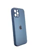 TPU+Glass чехол Matte Candy Full camera для Apple iPhone 12 Pro Max (6.7") Синий