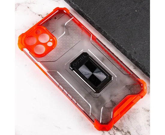 Ударопрочный чехол Transformer CrystalRing для Apple iPhone 12 Pro Max (6.7") Красный