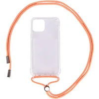 Чехол TPU Crossbody Transparent для Apple iPhone 12 Pro Max (6.7") Персиковый