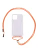 Чехол TPU Crossbody Transparent для Apple iPhone 12 Pro Max (6.7") Персиковый