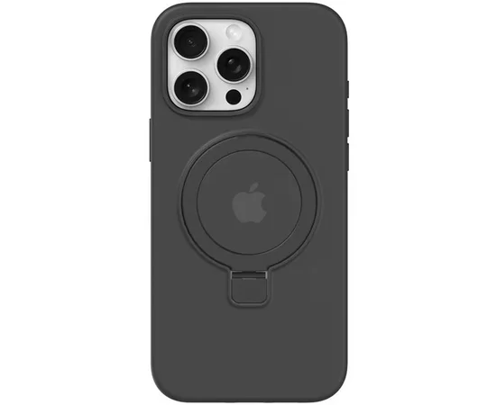 Чехол Silicone Case Full Protective with Ring для Apple iPhone 12 Pro Max (6.7") Black