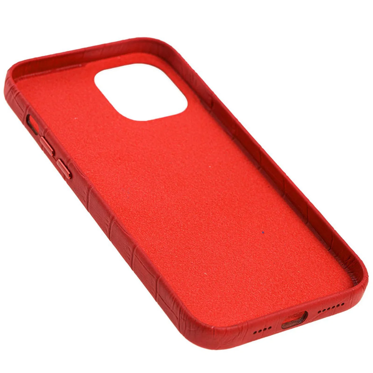 Шкіряний чохол Croco Leather для Apple iPhone 12 Pro Max (6.7 ") Red