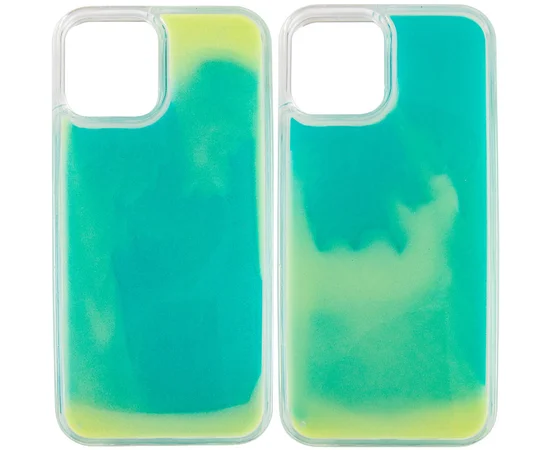 Неоновый чехол Neon Sand glow in the dark для Apple iPhone 12 Pro Max (6.7") Бирюзовый
