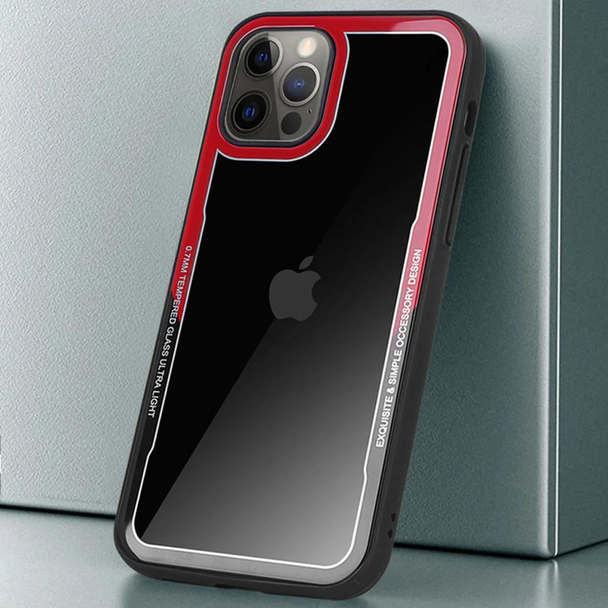 TPU+PC чехол G-Case Shock Crystal для Apple iPhone 12 Pro Max (6.7") Черный / Красный