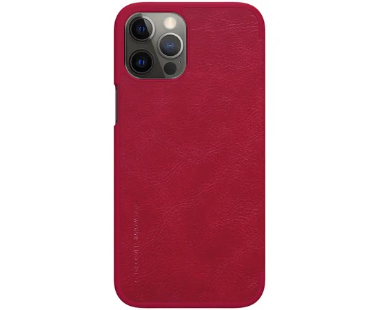 Кожаный чехол (книжка) Nillkin Qin Series для Apple iPhone 12 Pro Max (6.7") Красный