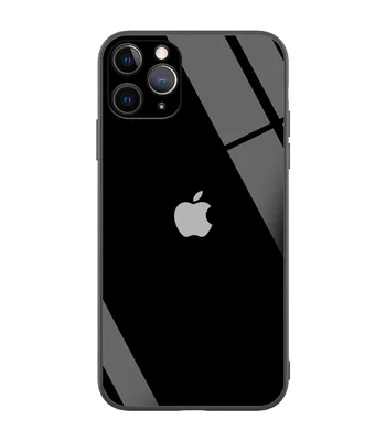 TPU+Glass чехол GLOSSY Logo Full camera (opp) для Apple iPhone 12 Pro Max (6.7") Черный