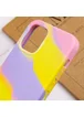 Чехол Silicone case full Aquarelle для Apple iPhone 12 Pro Max (6.7") Сиренево-желтый