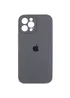 Чохол Silicone Case Full Camera Protective (AA) для Apple iPhone 12 Pro Max (6.7") Сірий / Dark Gray
