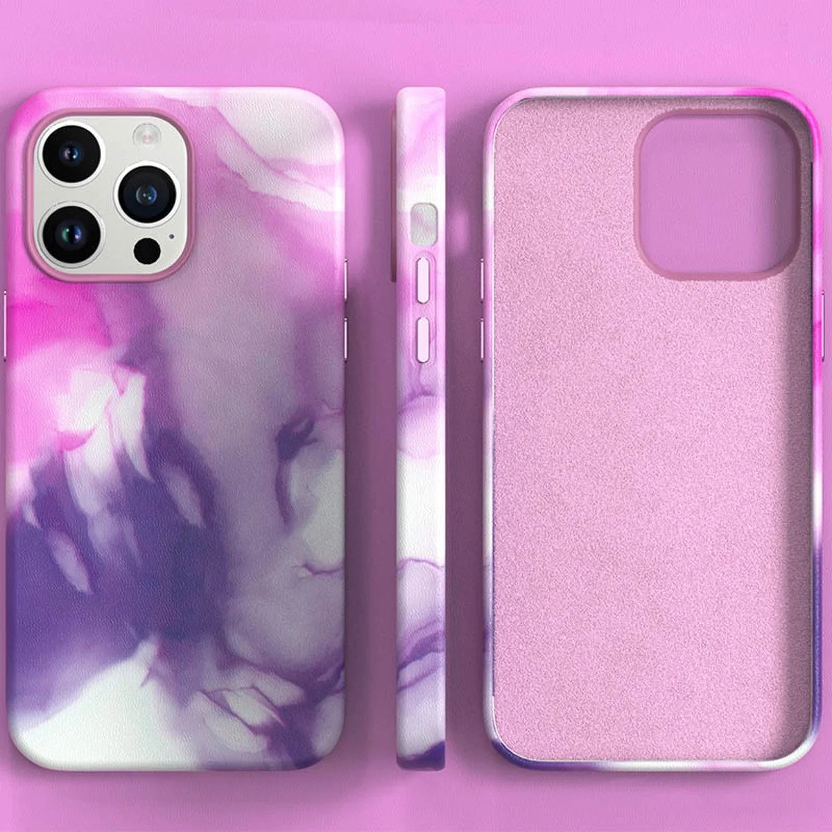 Кожаный чехол Figura Series Case with MagSafe для Apple iPhone 12 Pro Max (6.7") Purple