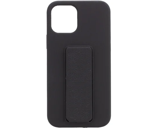 Чехол Silicone Case Hand Holder для Apple iPhone 12 Pro Max (6.7") Черный / Black
