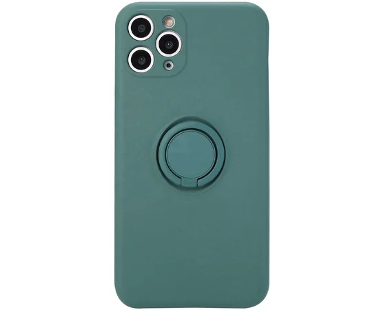 Чехол TPU Candy Ring Full Camera для Apple iPhone 12 Pro Max (6.7") Зеленый / Pine green
