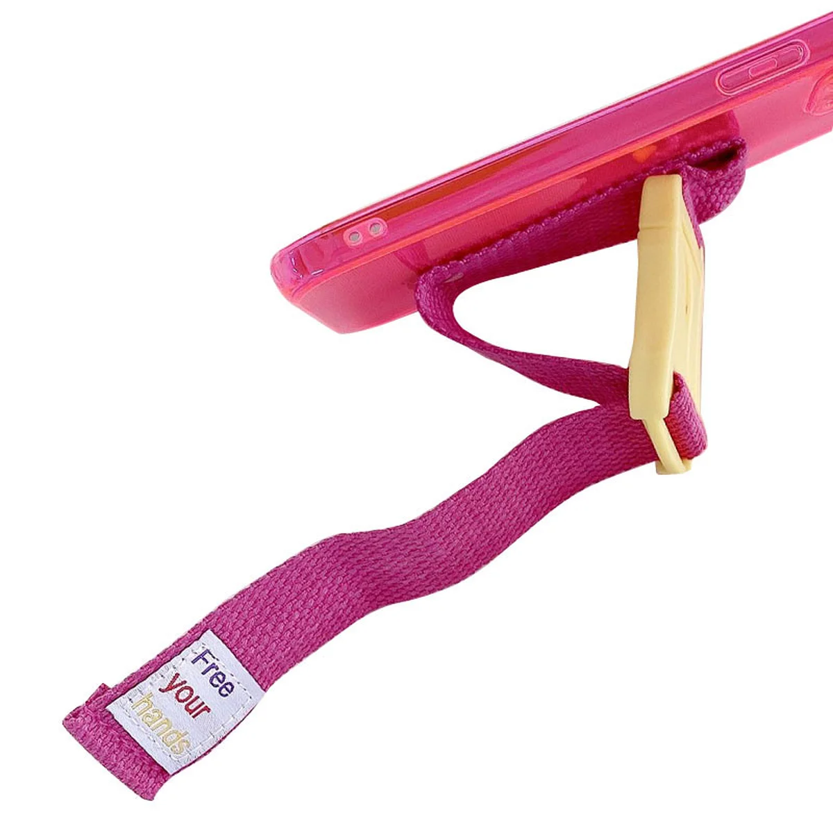 Чехол Handfree с цветным ремешком для Apple iPhone 12 Pro Max (6.7") Розовый